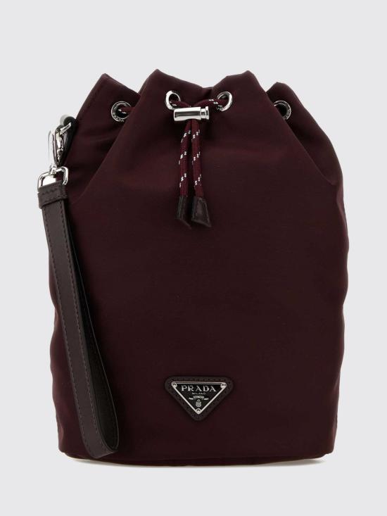 26FW 프라다 스피드락 리나일론 앤 레더 파우치 2NE0672HE1 F0007 Burgundy