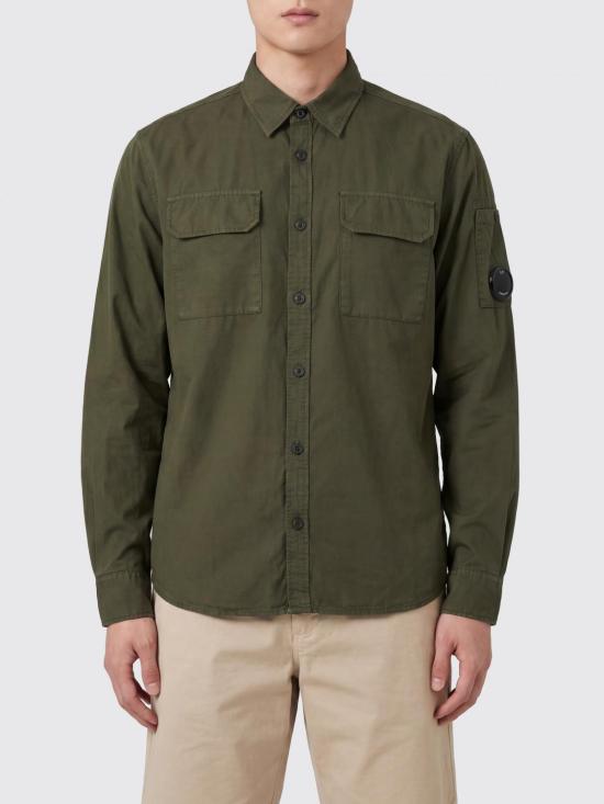 26SS 씨피 컴퍼니 오가닉 개버딘 롱슬리브 버튼 셔츠 RCCMSH706A110143G 683 Green