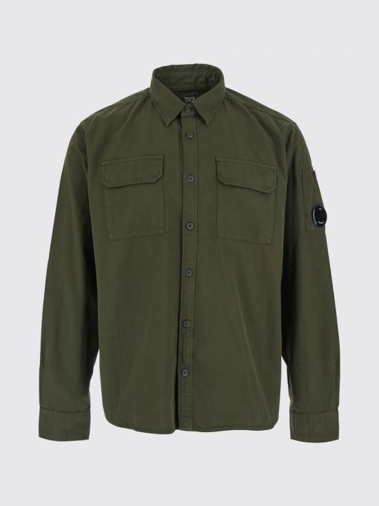 26SS 씨피 컴퍼니 오가닉 개버딘 롱슬리브 버튼 셔츠 RCCMSH706A110143G 683 Green - C.P. COMPANY