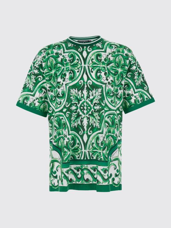 26SS 돌체앤가바나 반팔 티셔츠 G8PN9TII7C1 H75DQ Green - DOLCE & GABBANA