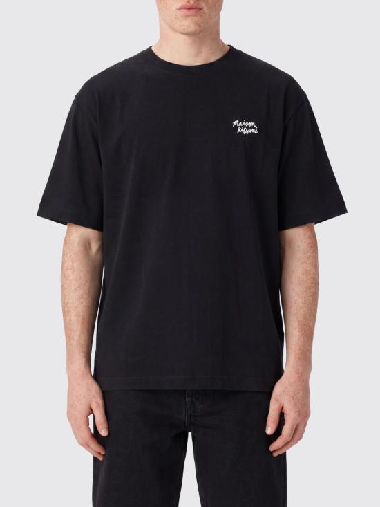 26SS 메종키츠네 핸드라이팅 오버사이즈 티셔츠 PM00110KJ0119 O197 Black