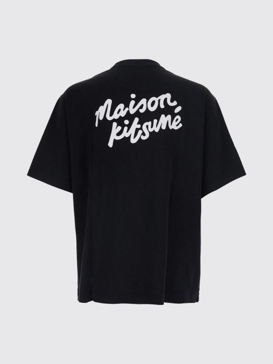 26SS 메종키츠네 핸드라이팅 오버사이즈 티셔츠 PM00110KJ0119 O197 Black - MAISON KITSUNE