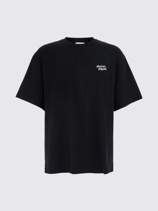 26SS 메종키츠네 핸드라이팅 오버사이즈 티셔츠 PM00110KJ0119 O197 Black - MAISON KITSUNE