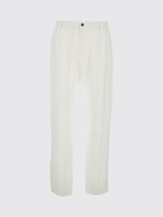 26SS 엠포리오 아르마니 스트레이트 팬츠 EM004672TE10410 U0006 White - EMPORIO ARMANI