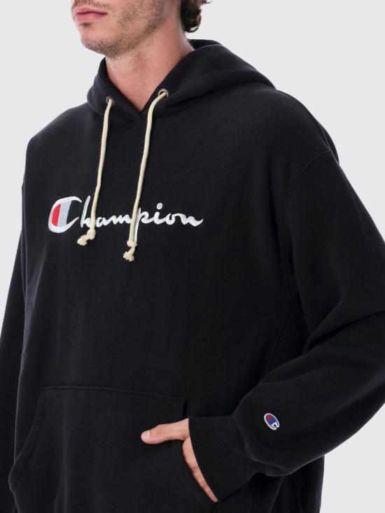 26SS 챔피온 후드 티셔츠 221168 KK001 Black - CHAMPION