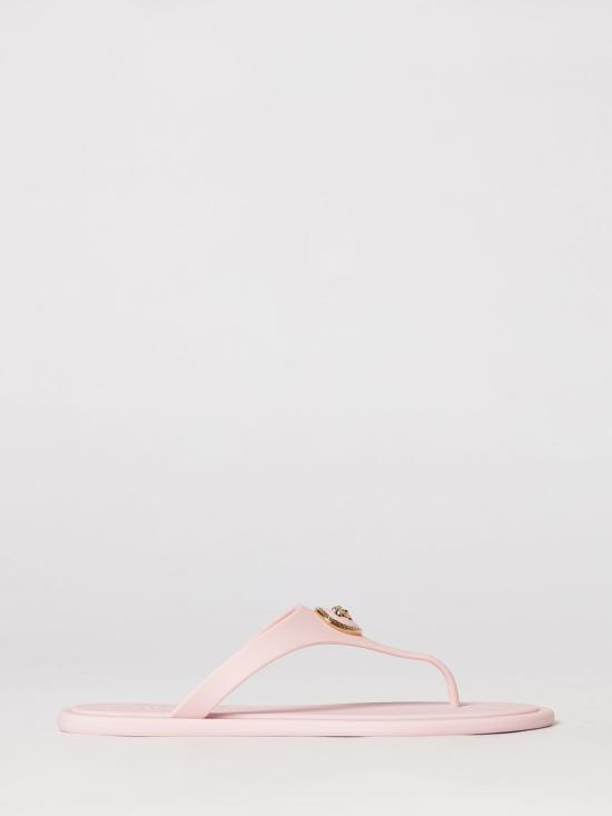 26SS 베르사체 알리아 러버 플랫 샌들 10162481A10983 1PS1V Blush Pink