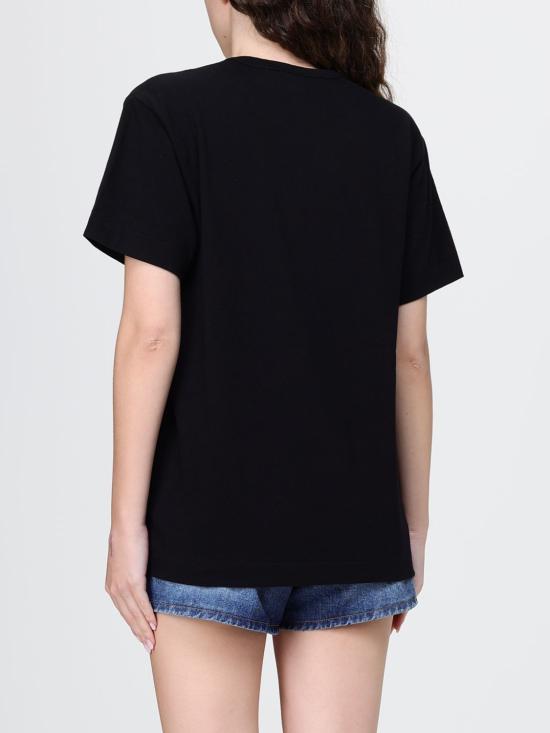26SS 꼼데가르송 트리플 하트 프린트 티셔츠 AXT337D 1 Black - COMME DES GARCONS