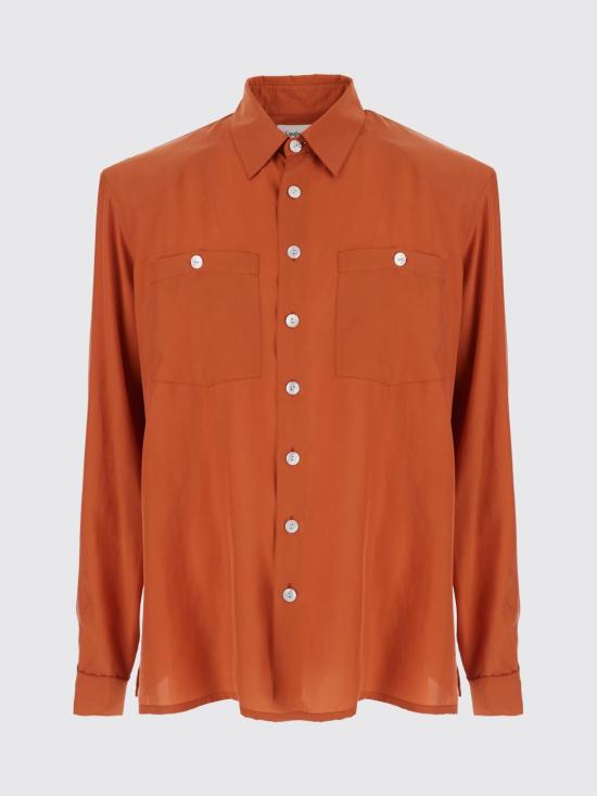 26SS 생로랑 긴팔 셔츠 854240Y6J78 6550 Orange - SAINT LAURENT