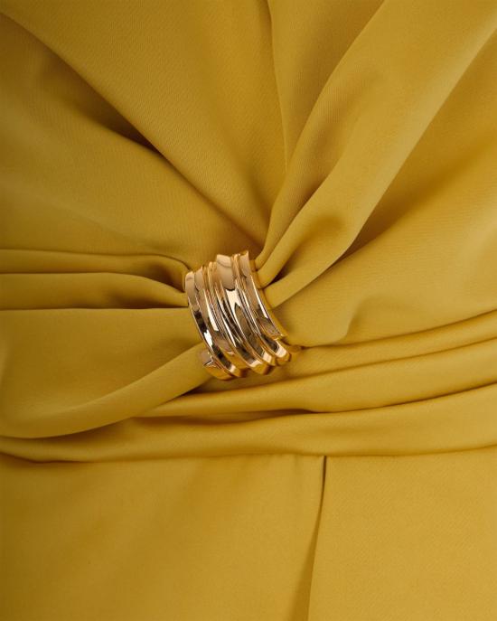26SS 엘리자베타프랜치 미디 원피스 8576563 Gold - ELISABETTA FRANCHI