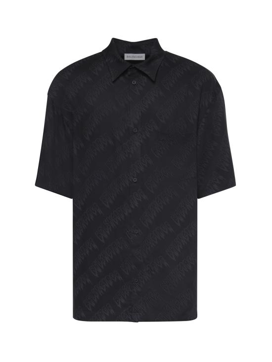 26SS 발렌시아가 반팔 셔츠 871407 TUL021069 BLACK