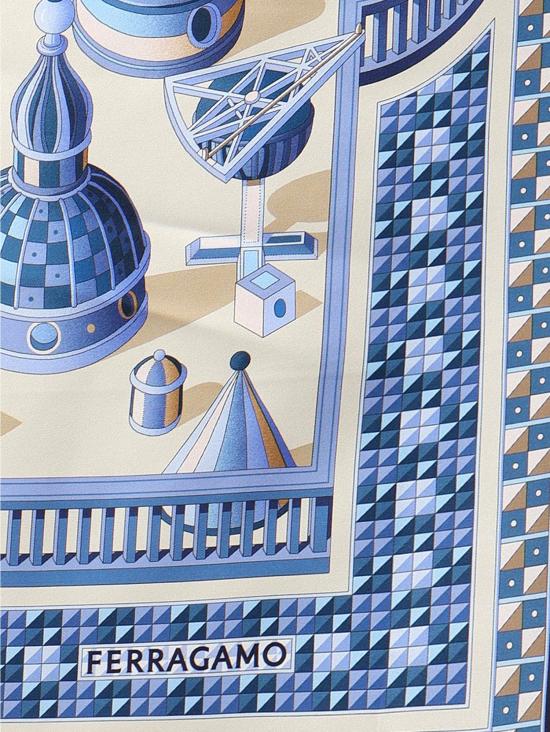 26SS 살바토레 페라가모 머플러/스카프 310197 790108008 Ivory blue - SALVATORE FERRAGAMO