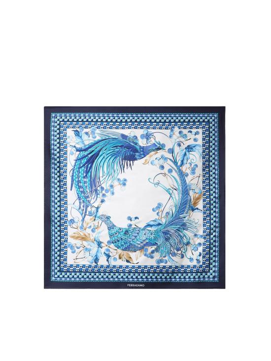 26SS 살바토레 페라가모 머플러/스카프 310199 793537006 AVORIO NAVY TURCHESI