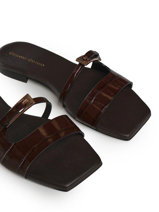 26SS 줄리아노 갈리아노 뮬/슬리퍼 GD16B COCCO FOND BROWN - GIULIANO GALIANO