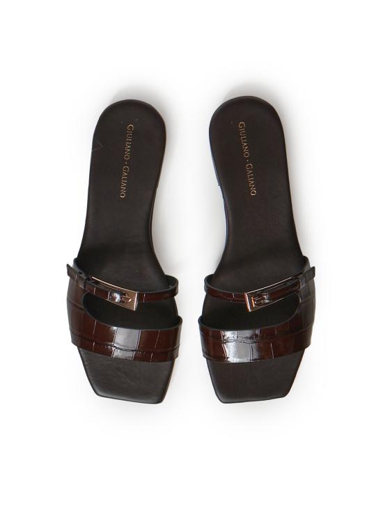 26SS 줄리아노 갈리아노 뮬/슬리퍼 GD16B COCCO FOND BROWN - GIULIANO GALIANO