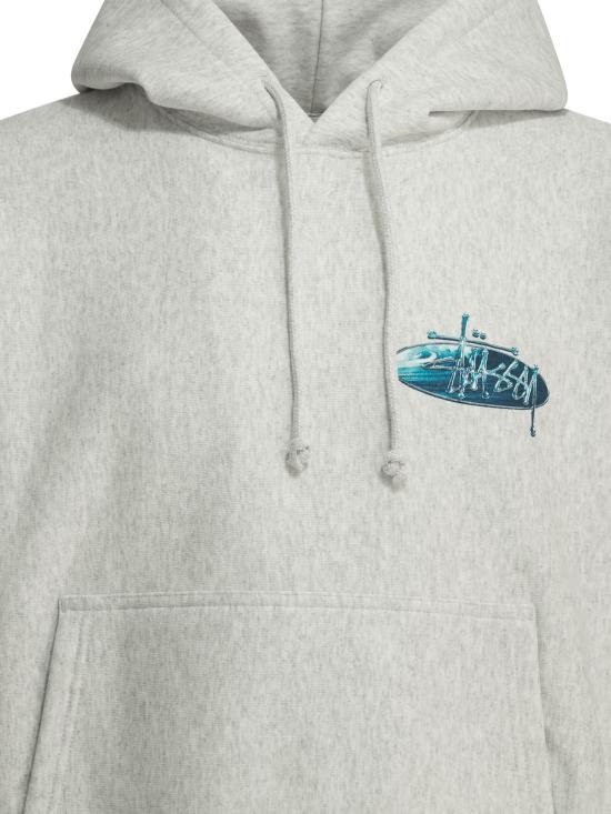 26SS 스투시 후드 티셔츠 19251810062 Grey - STUSSY