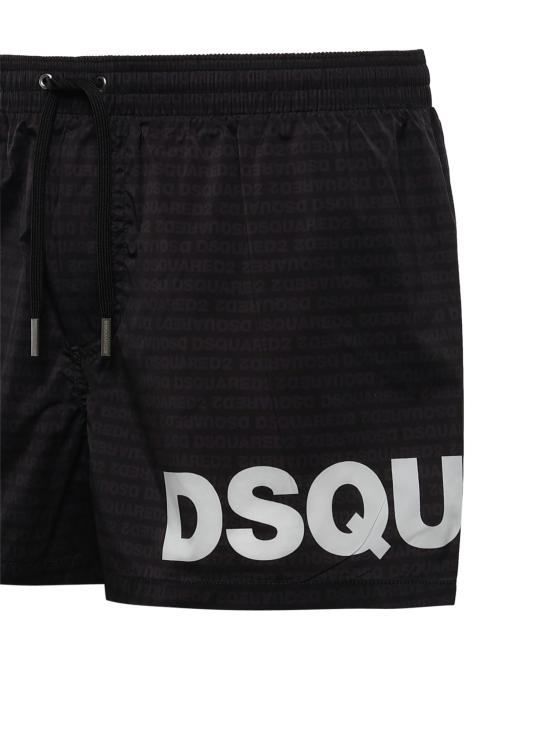 26SS 디스퀘어드2 스윔팬츠 D7B5C6600 010 BLACK WHITE - DSQUARED2
