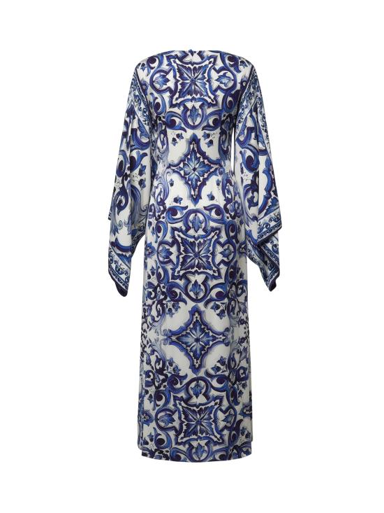 26SS 돌체앤가바나 롱 원피스 F69D5T HPABOHA3TN Blue white - DOLCE & GABBANA