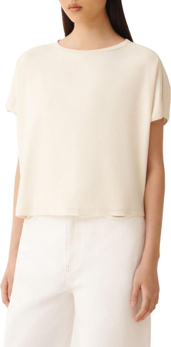 26SS 파비아나 필리피 반팔 저지 티셔츠 JED276F568M2090145 WHITE - FABIANA FILIPPI