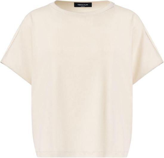 26SS 파비아나 필리피 반팔 저지 티셔츠 JED276F568M2090145 WHITE