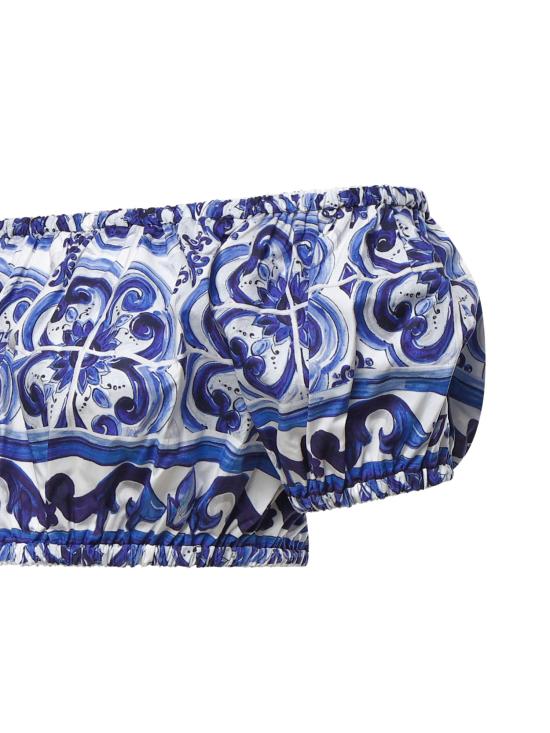 26SS 돌체앤가바나 반팔 티셔츠 F755RT HH5BAHA3TN Blue white - DOLCE & GABBANA