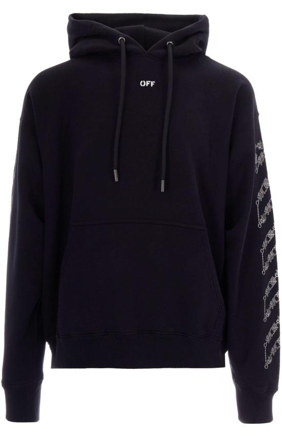 26SS 오프화이트 후드 티셔츠 1200189759617 BLACK