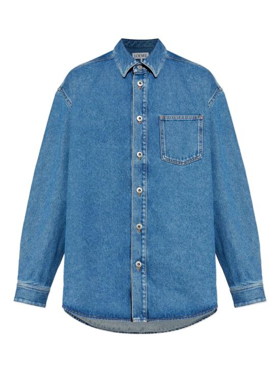 26FW 로에베 데님 셔츠 H526Y1DW 275475 LIGHT BLUE