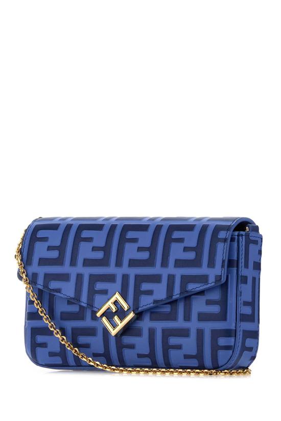 26FW 펜디 FF 다이아몬드 체인 지갑 8M0509ADYM F1WLP Blue - FENDI