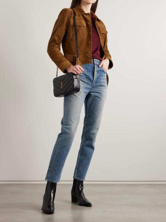 26SS 생로랑 반팔 티셔츠 858704YAPK2 6001 BORDEAUX - SAINT LAURENT