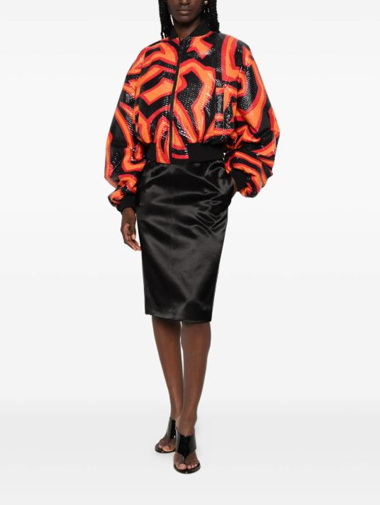 26SS 생로랑 미디 스커트 863981Y1K44 1000 NERO - SAINT LAURENT