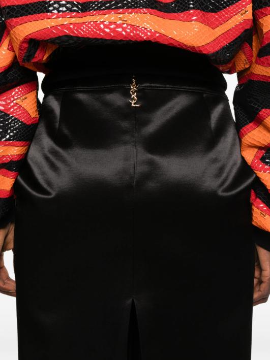 26SS 생로랑 미디 스커트 863981Y1K44 1000 NERO - SAINT LAURENT