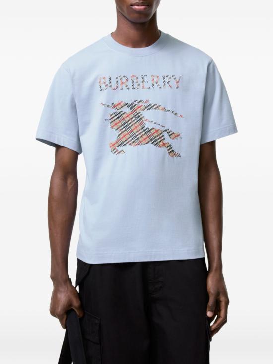 26FW 버버리 반팔 티셔츠 8130086 C5315 Sunbleached blue - BURBERRY
