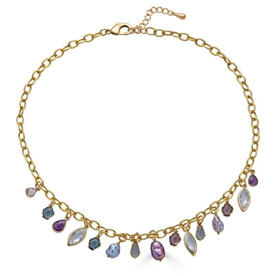  Loni Paul Jewelry 목걸이/팬던트 로니 폴 주얼리 컬러풀 젬스톤 앤 펄 참 목걸이