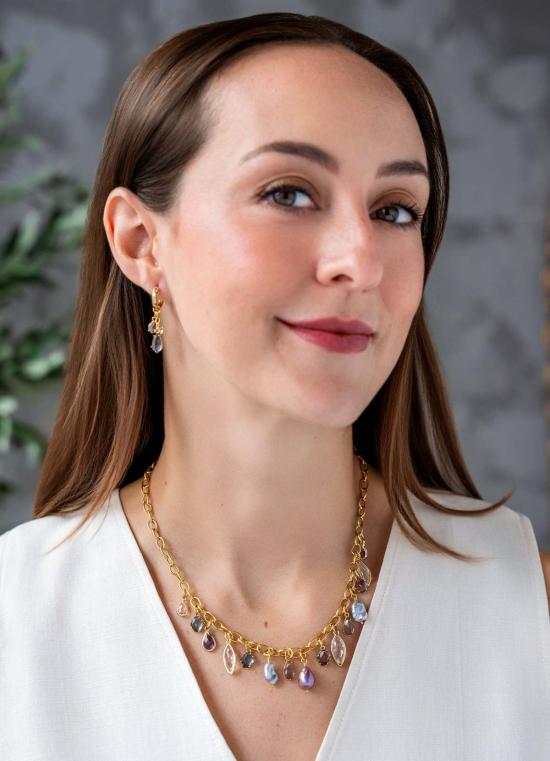  Loni Paul Jewelry 목걸이/팬던트 로니 폴 주얼리 컬러풀 젬스톤 앤 펄 참 목걸이 - OTHER BRANDS