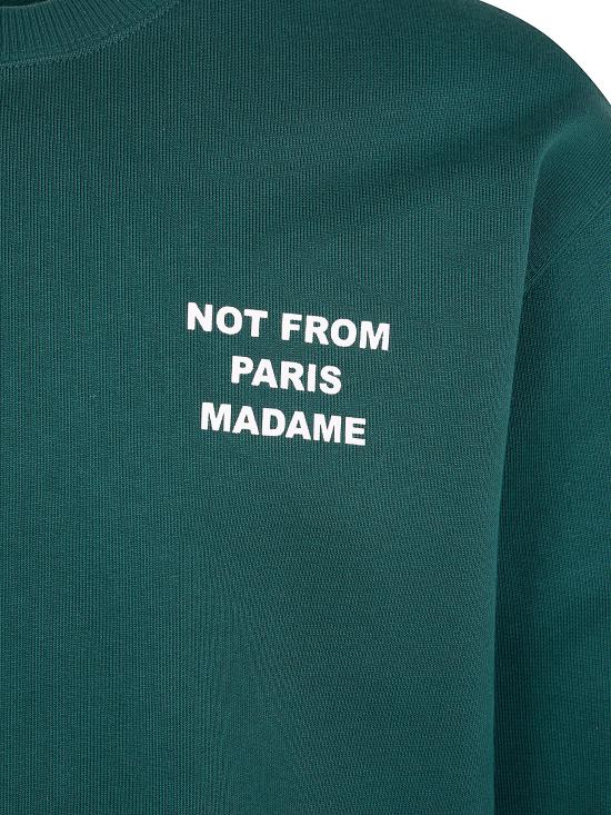 26FW 드롤드무슈 긴팔 티셔츠 PERM SW149 CO127 099 DARK GREEN - DROLE DE MONSIEUR