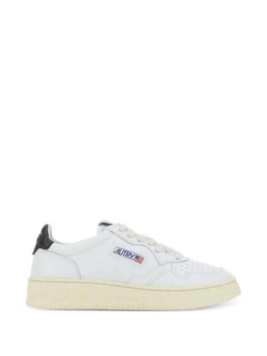 26FW 오트리 메달리스트 로우 레더 스니커즈 AULW LL22 099 LEAT LEAT WHITE BLACK