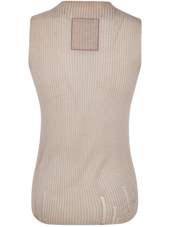 26FW 우마 왕 민소매 티셔츠 UK7112 WO 098 UW200 TAN - UMA WANG