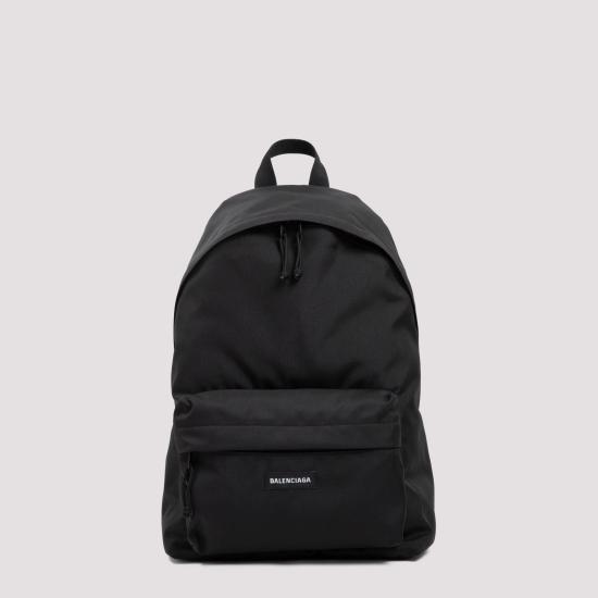 26FW 발렌시아가 로고 패치 익스플로러 백팩 503221 2VZ37 1000 BLACK