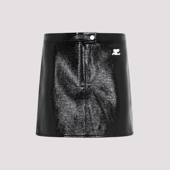 26FW 쿠레쥬 숏 스커트 PERCJU001VY0014 9999 BLACK - COURREGES