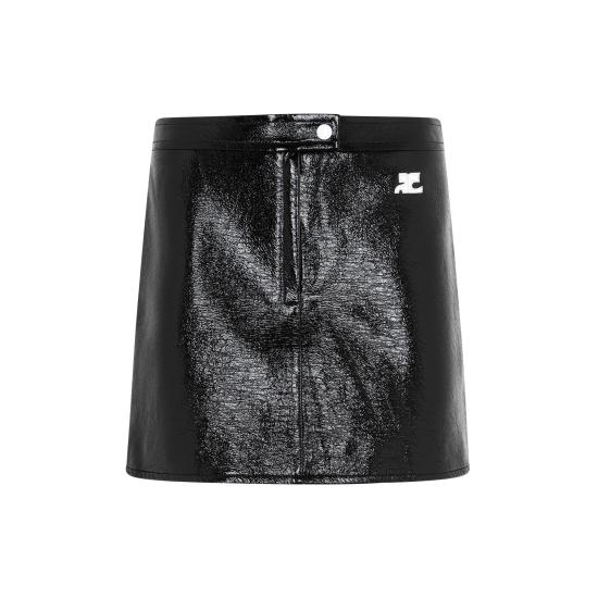 26FW 쿠레쥬 숏 스커트 PERCJU001VY0014 9999 BLACK - COURREGES
