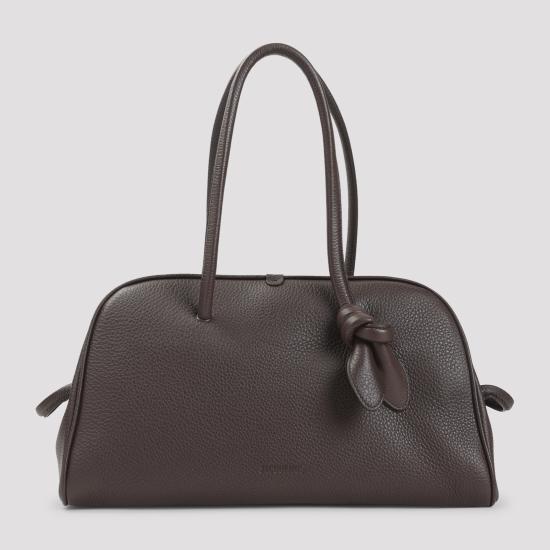 26FW 자크뮈스 투리스모 소프트 볼링백 BAU00417AC03A03 880 DARK BROWN - JACQUEMUS