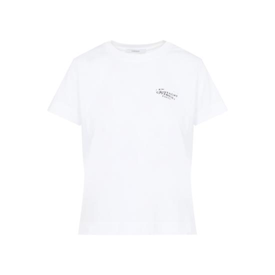 26FW 지방시 반팔 티셔츠 BW70FJP7A7 100 WHITE - GIVENCHY