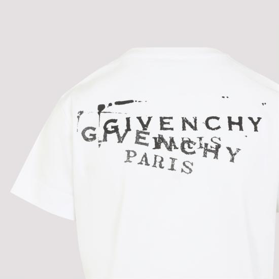 26FW 지방시 반팔 티셔츠 BW70FJP7A7 100 WHITE - GIVENCHY