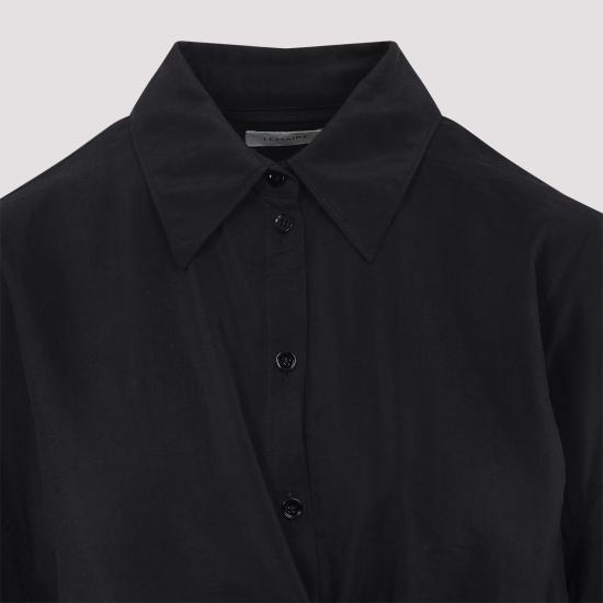26FW 르메르 스트레이트 칼라 트위스트 셔츠 SH1141 LF1308 BK999 BLACK - LEMAIRE