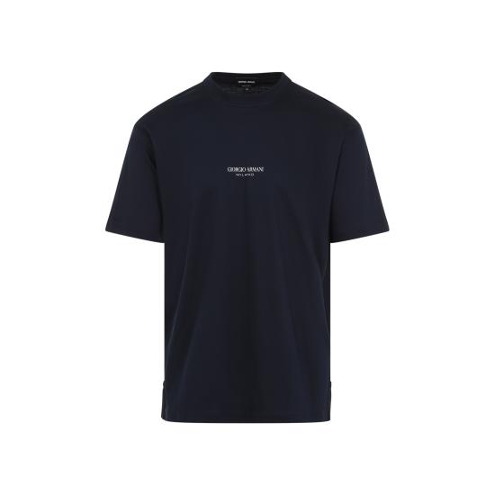 26FW 조르지오 아르마니 반팔 티셔츠 GM001085 TE10629 UB100 BLUE - GIORGIO ARMANI