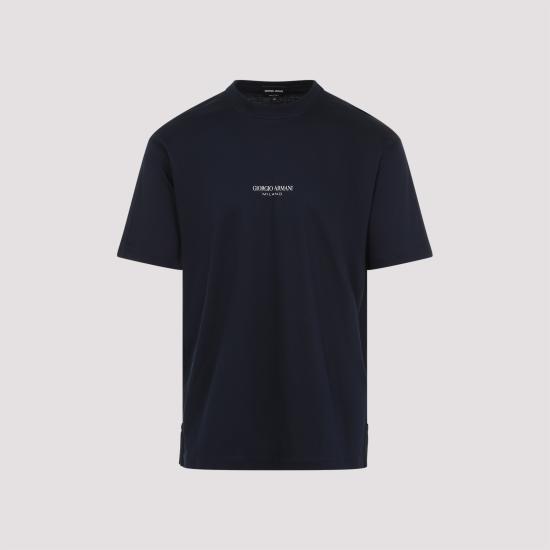 26FW 조르지오 아르마니 반팔 티셔츠 GM001085 TE10629 UB100 BLUE - GIORGIO ARMANI
