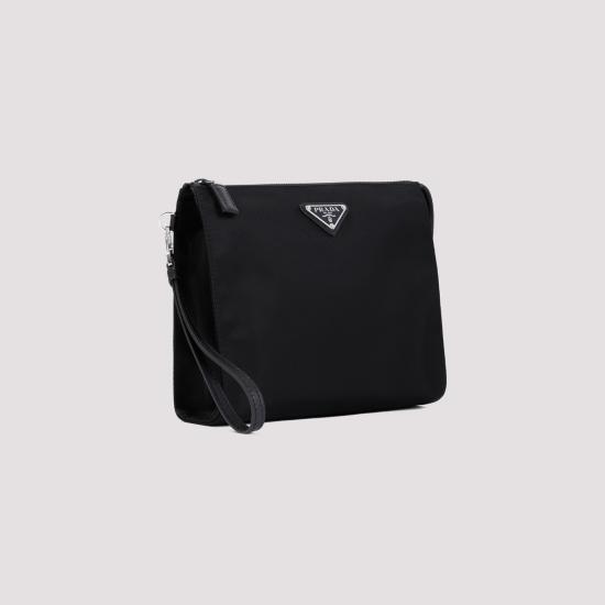26FW 프라다 리나일론 앤 사피아노 레더 파우치 2NE789 2DMH F0002 NERO - PRADA