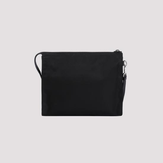 26FW 프라다 리나일론 앤 사피아노 레더 파우치 2NE789 2DMH F0002 NERO - PRADA