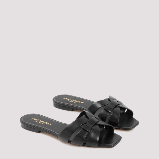 26FW 생로랑 스무스 레더 트리뷰트 플랫 뮬 571952 BDA00 1000 NERO - SAINT LAURENT