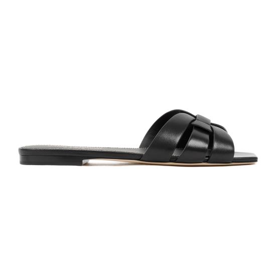 26FW 생로랑 스무스 레더 트리뷰트 플랫 뮬 571952 BDA00 1000 NERO - SAINT LAURENT