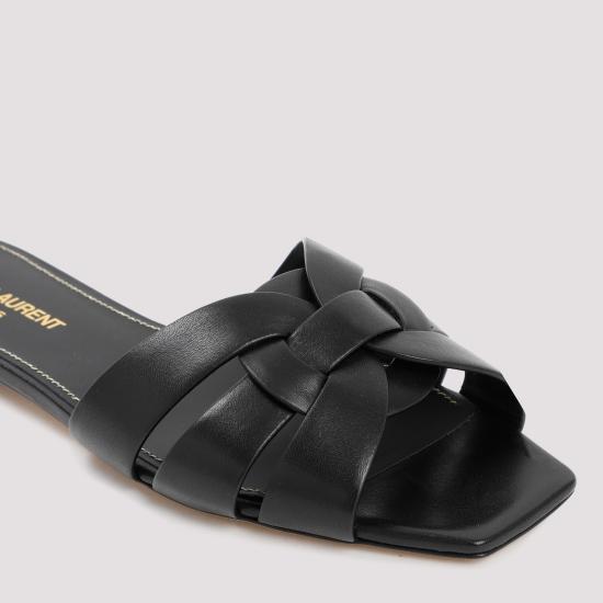26FW 생로랑 스무스 레더 트리뷰트 플랫 뮬 571952 BDA00 1000 NERO - SAINT LAURENT